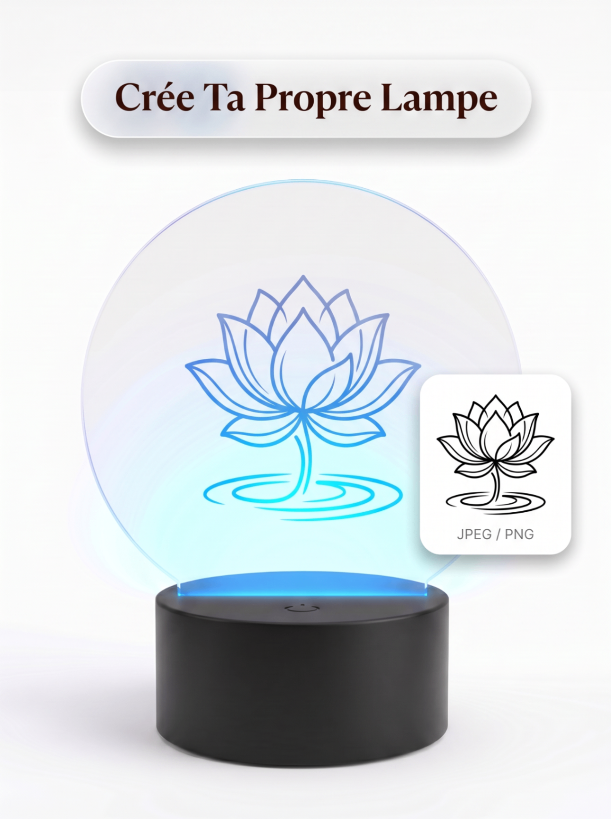 Lampe Acrylique Lotus — visuel 8