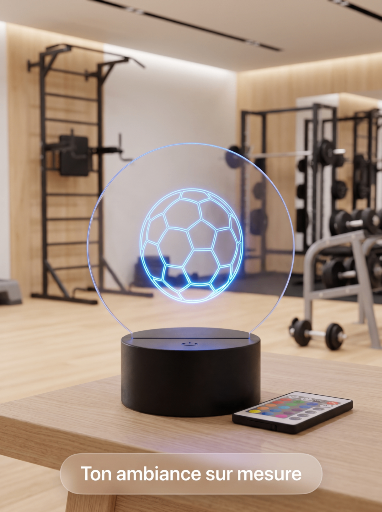 Lampe Acrylique Ballon de Foot — visuel 3