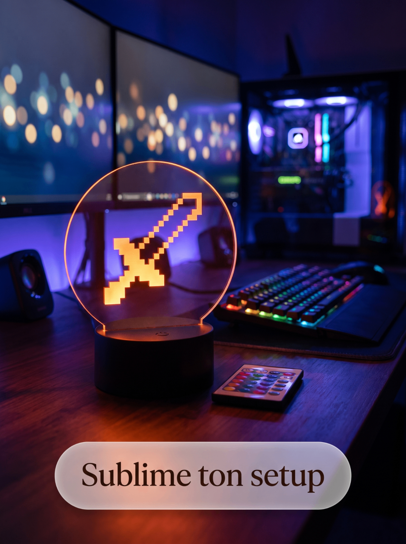 Lampe Acrylique PixelBlade 8-Bit — visuel 4
