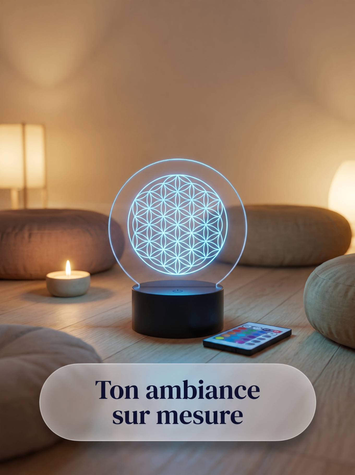 Lampe Acrylique Fleur de Vie — visuel 4