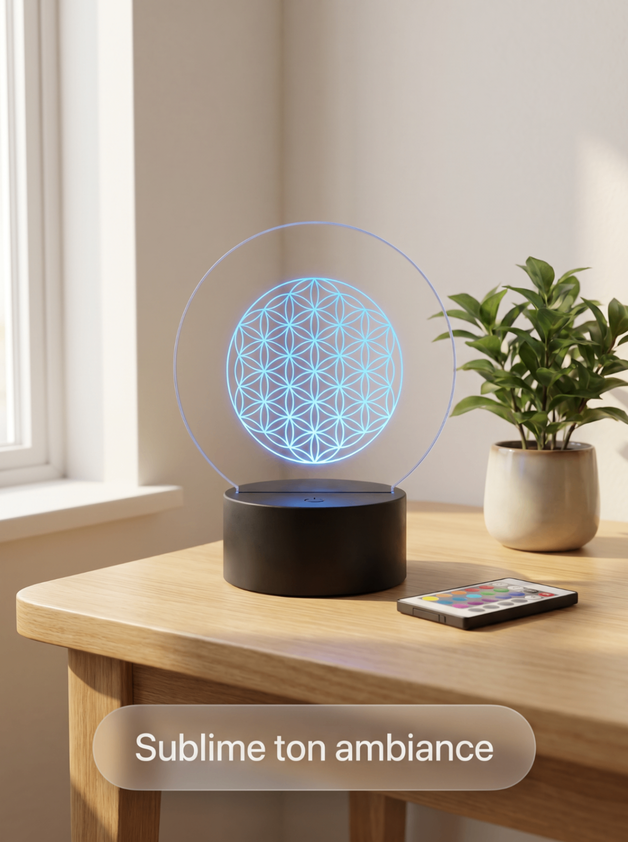 Lampe Acrylique Fleur de Vie — visuel 3