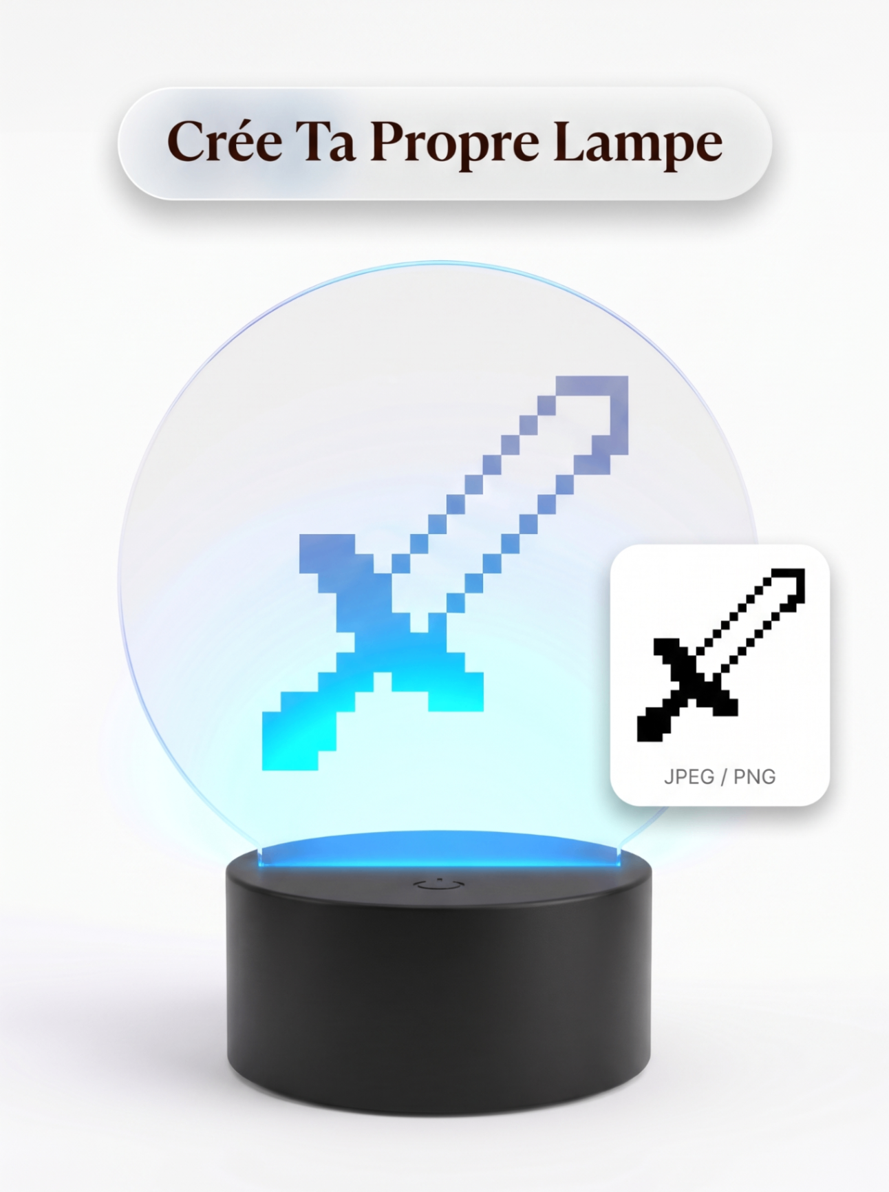 Lampe Acrylique PixelBlade 8-Bit — visuel 8