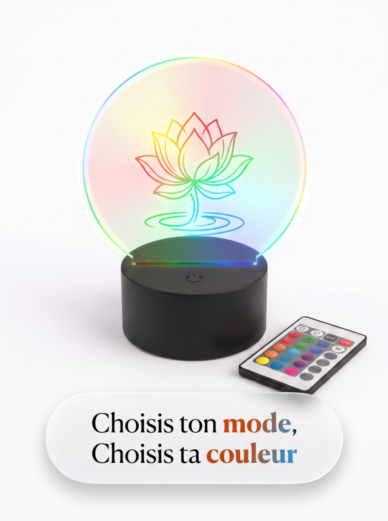 Lampe Acrylique Lotus — visuel 2