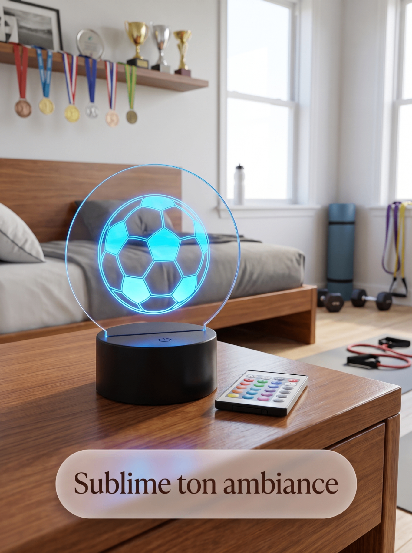 Lampe Acrylique Ballon de Foot — visuel 4