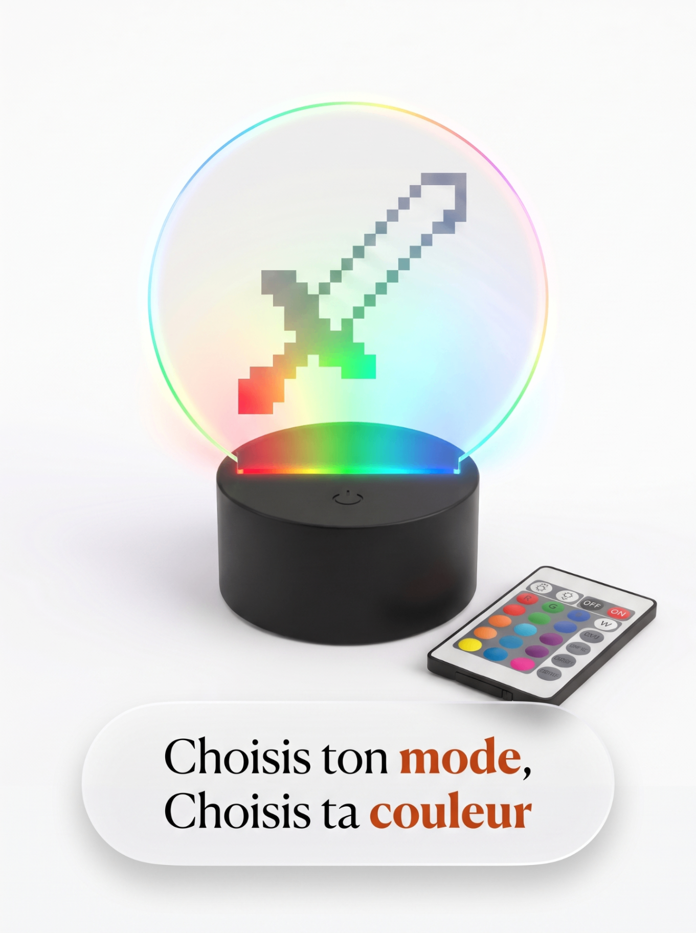 Lampe Acrylique PixelBlade 8-Bit — visuel 2