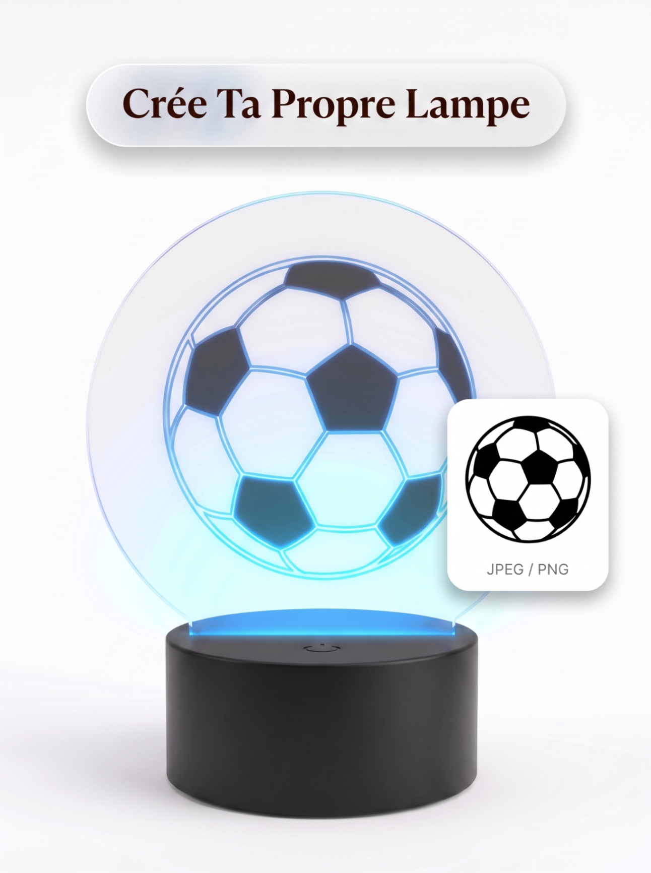 Lampe Acrylique Ballon de Foot — visuel 8